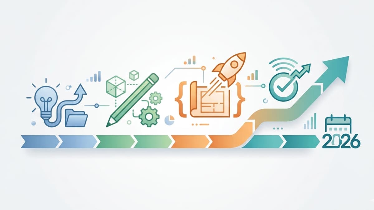 Cartoon founder looking at a calendar planning their MVP timeline